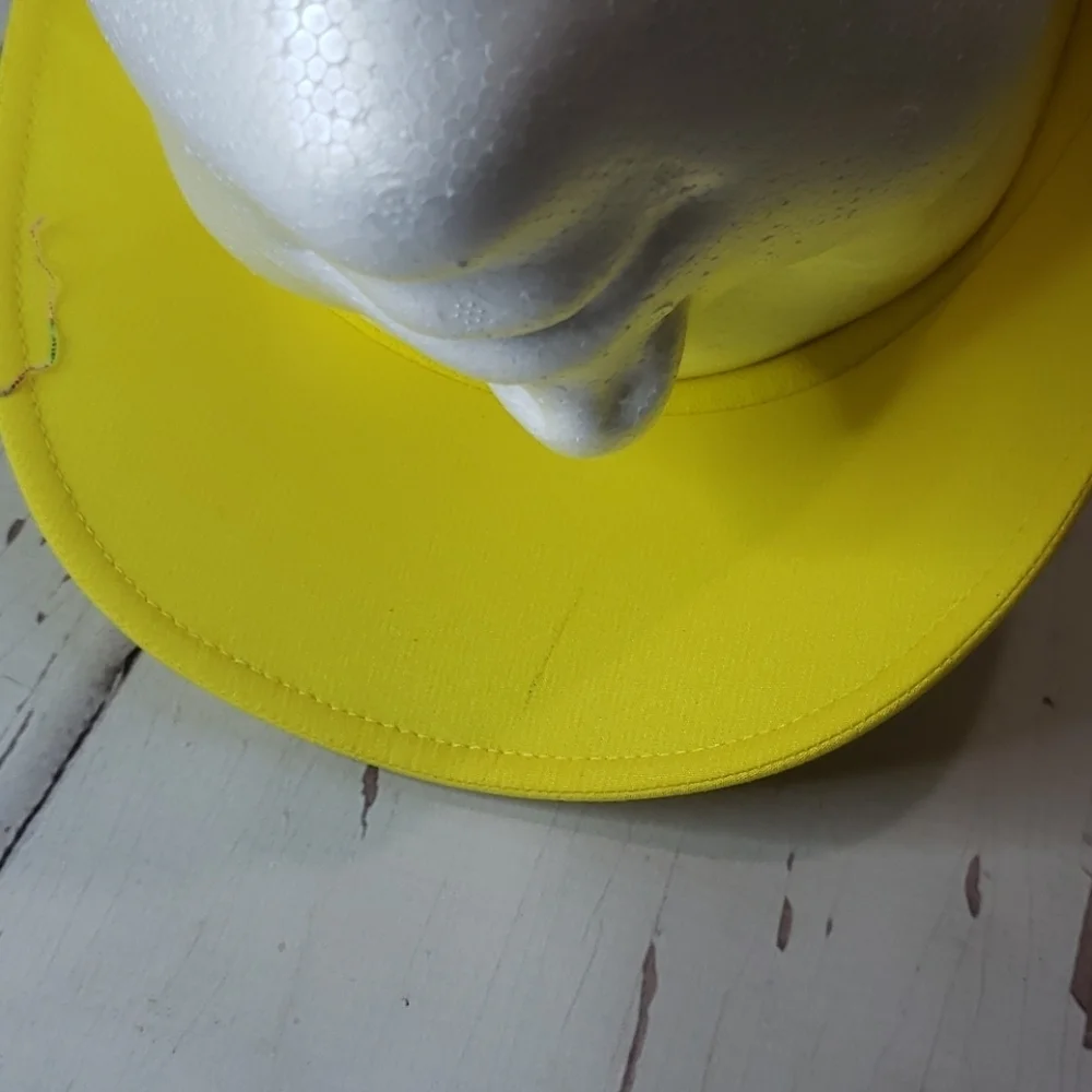 Lululemon Neon Yellow And Stripes Hat